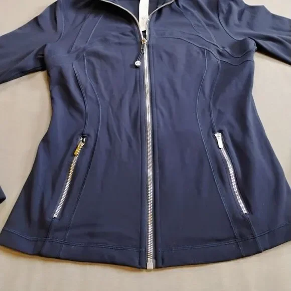 Lululemon Define Jacket Size 8 Navy Blue Full Zip Luon Yoga Running Activewear - Picture 2 of 16